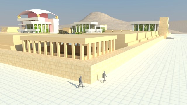 The Third Temple. The wall around of the Temple's complex.