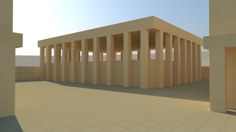 3D model of the Third Temple: the kitchen for the people.