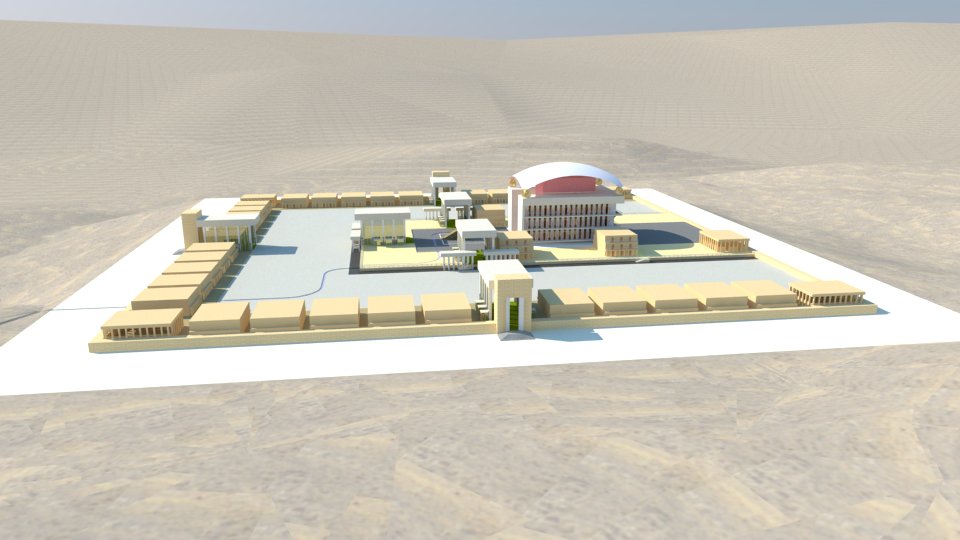 3D model of the complex of the Third Temple.