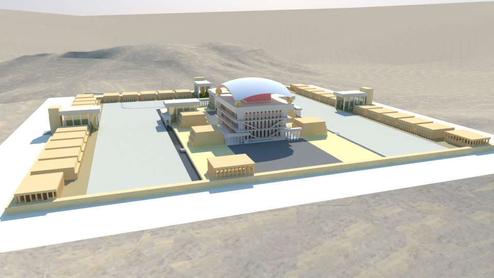 3D model of the complex of the Third Temple.
