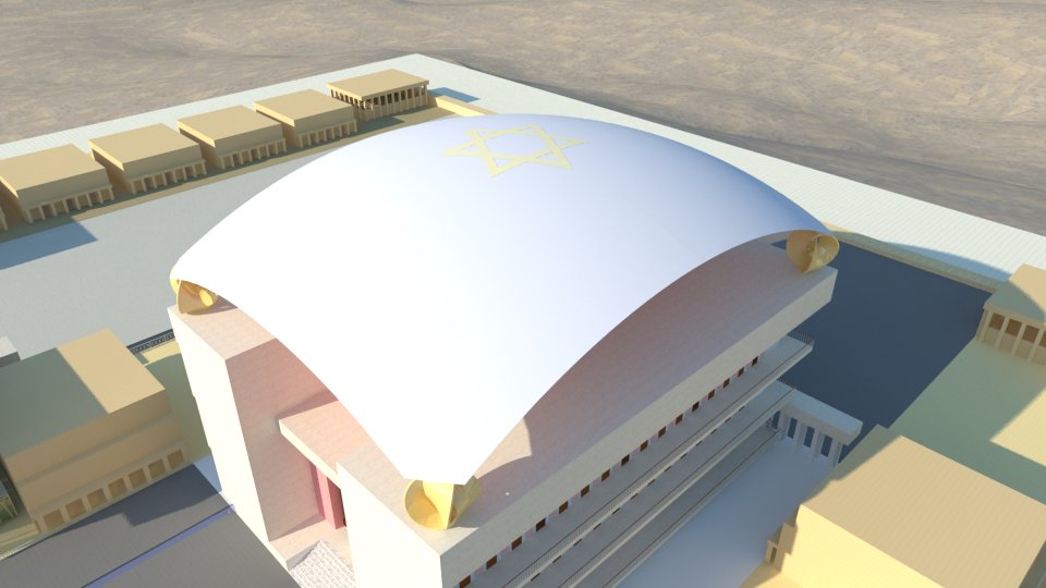 The Third Temple: the dome of the Temple. The wheels of Ezekiel's vision.